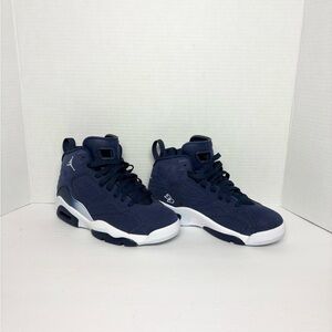 Nike Jordan Jumpman MVP Women’s Sneakers Midnight Navy/White Suede‎ Size 5.5
